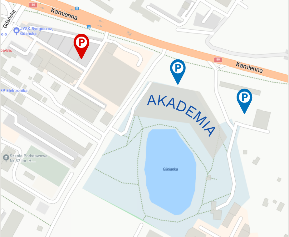 Mapa parkingu - Akademia Muzyczna Bydgoszcz
